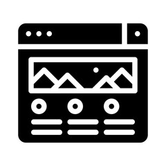 website glyph style vector icon for any project