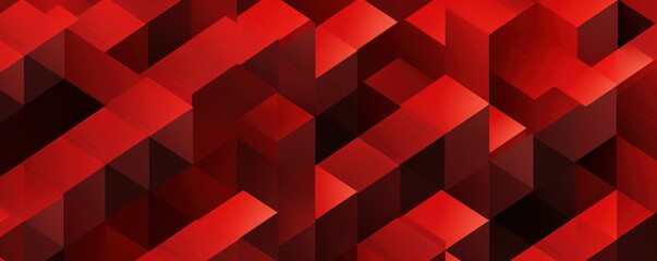 Wall Mural - Red repeated geometric pattern