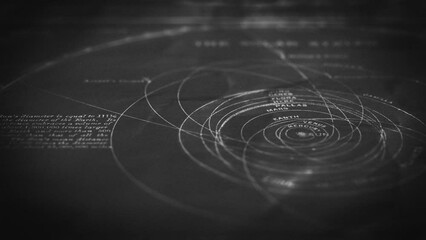Old Retro 1800s Science Background/
4k motion graphics of ancient vintage 1800s science on printed retro paper background with grain and grunge noise texture
