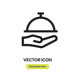 Aufkleber - Serving Dish icon vector. Linear-style sign for mobile concept and web design. Serving Dish symbol illustration. Pixel vector graphics - Vector.	