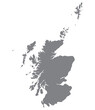 Scotland map. Map of Scotland in grey color