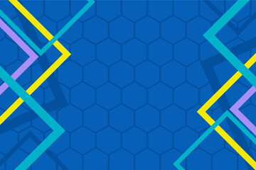 Wall Mural - abstract geometric blue hexagon background vector