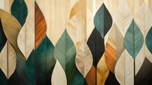 Geometric Shapes With Natural Wood Textures Background. Modern Abstract Background Geometric Shapes With The Organic Textures Of Wood In A Rich, Earthy Color Palette.