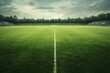 Empty soccer stadium game field Generative AI