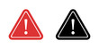 hazard warning black and red triangle sign  vector design