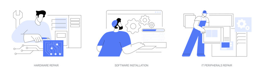 Wall Mural - system administration isolated cartoon vector illustrations se