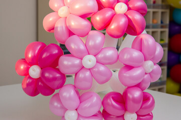 Wall Mural - bouquet of flowers from balloons, flowers from balloons