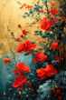Rote Blumen Malerei