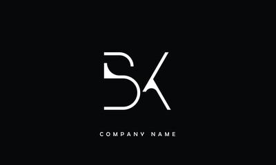 BK, KB, B, K Abstract Letters Logo Monogram
