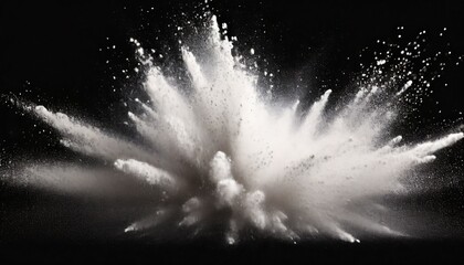 Wall Mural - white powder explosion on black background