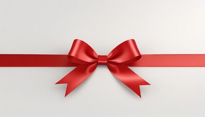 Wall Mural - red satin ribbon