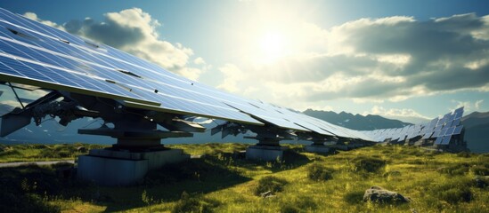 Poster - Renewable technology experts specialize in maintaining solar panel systems for alternative energy.