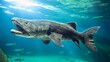 Air breathing catfish swimming underwater realistic HD wallpaper