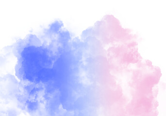 Wall Mural - pastel coloured blue and pink cloudscape on transparent background clip art boy girl baby backdrop
