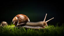  Speed Snail On Green Grass