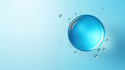 Wall Mural - water drops on blue background