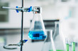 © NewSaetiew - Scientific Glassware for Chemical Experimentation in a Modern Laboratory Setting. Chemistry Lab Equipment.