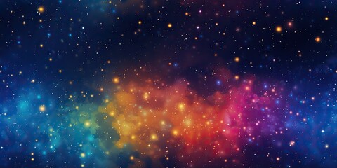 Wall Mural - ai generated. ai generative. color bright abstract space cosmic galaxy universe background with many