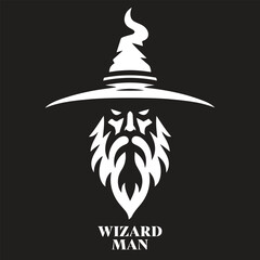 Wall Mural - Wizard man logo design