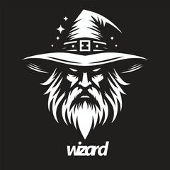 Poster - Wizard man logo design 