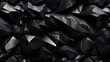 Black abstract 3d render crystal texture background AI Generated Image