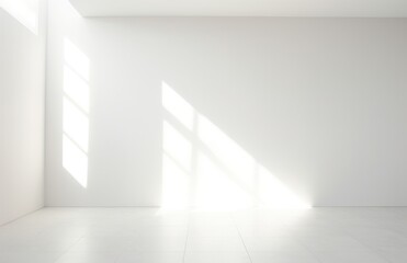  a white wall is facing some light