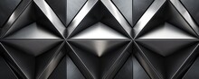 Symmetric Silver Triangle Background Pattern