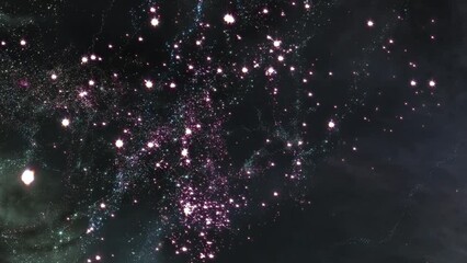 Wall Mural - Space 2454: Traveling through star fields in space (60fps, Loop).
