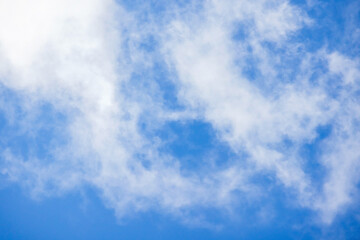 Wall Mural - blue sky with white altocumulus clouds, natural background photo