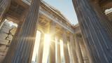 Sunlit Ancient Greek Parthenon