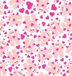 Love emotion pattern seamless. Hearts and joy of falling in love background