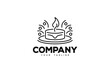 © SameGuy13 - Logo design of a cute candle decorated green leaves on each side of the candle.
