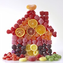 House Made of Fruit and Candy, Edible and Sweet Abode for the Sweet-Toothed