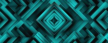 Turquoise Repeated Geometric Pattern