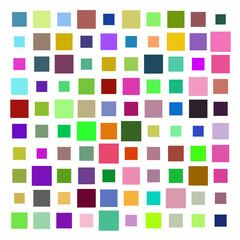 Sticker - seamless pattern with coloured squares