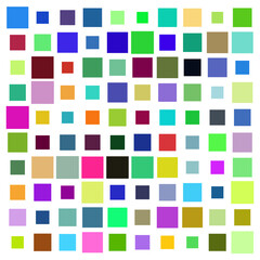 Sticker - seamless pattern with coloured squares