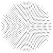 halftone dots circle background