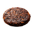 Black Bean Vegetarian Burger Patty Isolated on a Transparent Background 