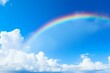 © Silvana - Experience the awe-inspiring beauty of a vibrant rainbow stretching across the vivid blue sky