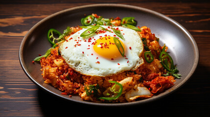 Wall Mural - kimchi fried rice. korean food