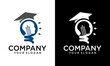 © Gita - Creative education People logo with light bulb concept vector, human head bulb lamp logo vector idea. graduation logo template