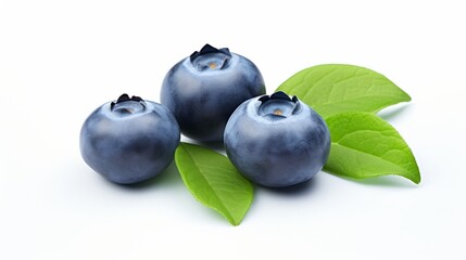 Wall Mural - Blueberry isolated on white background isolated on white background,. Created using Generative AI Technology