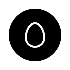 Poster - egg line circular icon