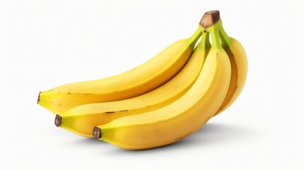 Wall Mural - One banana isolated on white background with clipping path isolated on white background,. Created using Generative AI Technology