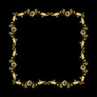 © Nganhaycuoi - Vector elegant background with a decorative gold border
