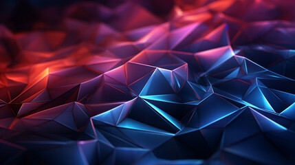 Wall Mural - 3d polygon texture background. Generative AI