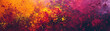 Vibrant hues of fiery red and amber dance in an abstract explosion, evoking a sense of artistic colorfulness