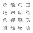 Set of Chat Bubbles icon for web app simple line design