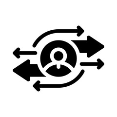 Wall Mural - decision making glyph icon