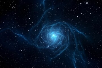 captivating blue star field inside black hole